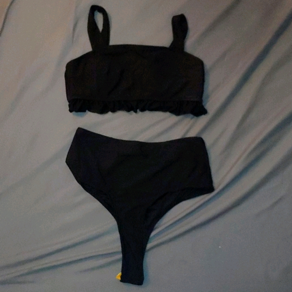 Black high waisted bikini